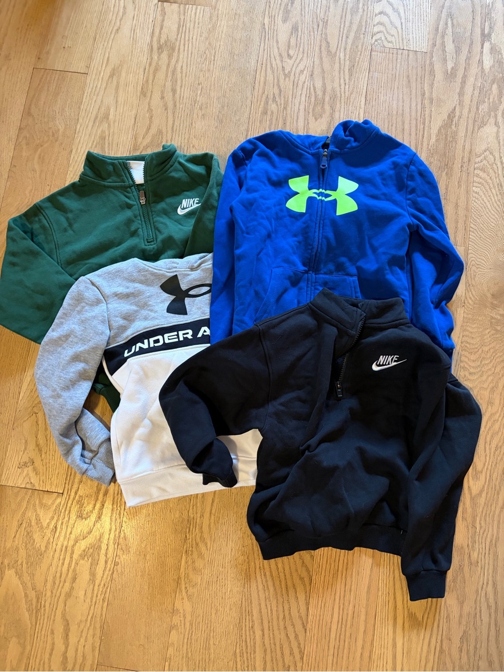 Boys Nike Under Armour Sweatshirt Hoodie Bundle Size 6 Youth Athletic Lot Of 4